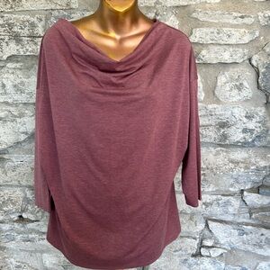 Drape neck knit top